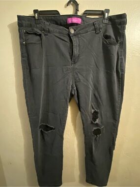 Planet Pink Black ripped Women’s Jeans